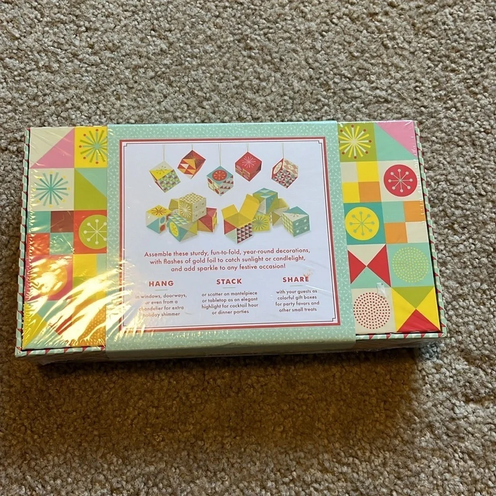 Princeton Architectural Vintage Sparkle Paper Origami Festive Ornament Craft Set